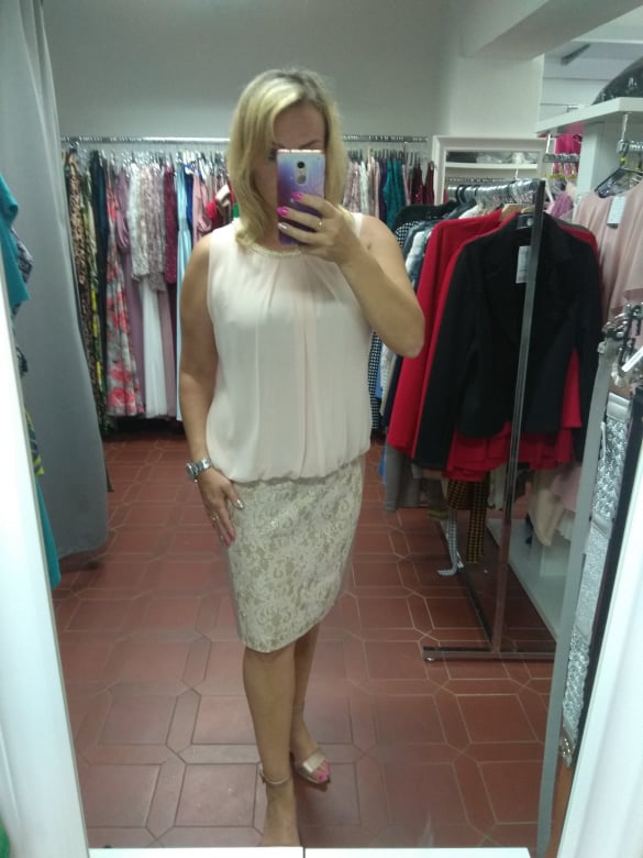 Dámské elegantní šaty DITROIT jemné béžové