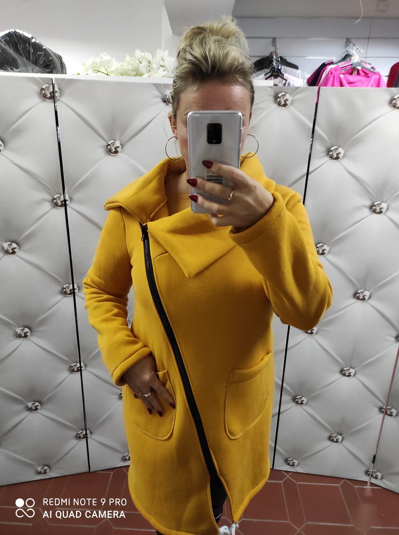 Sportovní oversize kabátek hořčicový