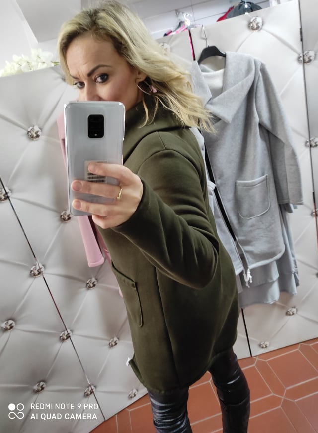 Sportovní oversize kabátek khaki