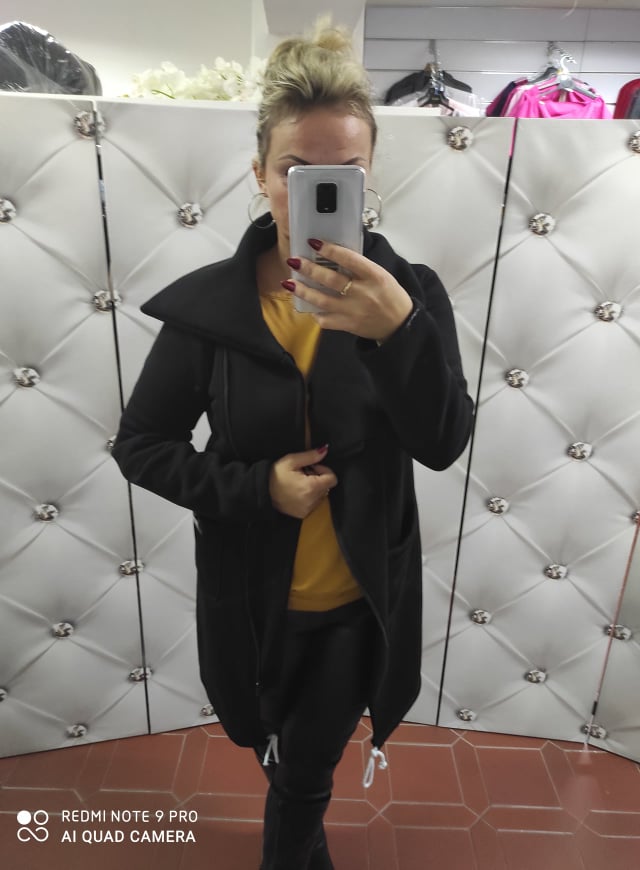 Sportovní oversize kabátek černý