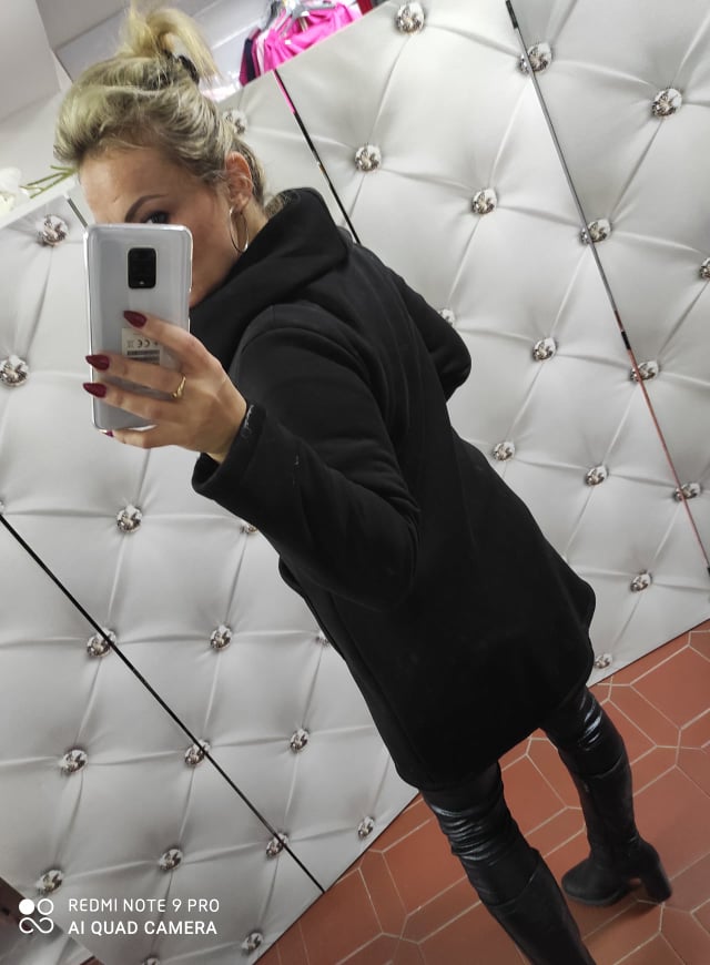 Sportovní oversize kabátek černý
