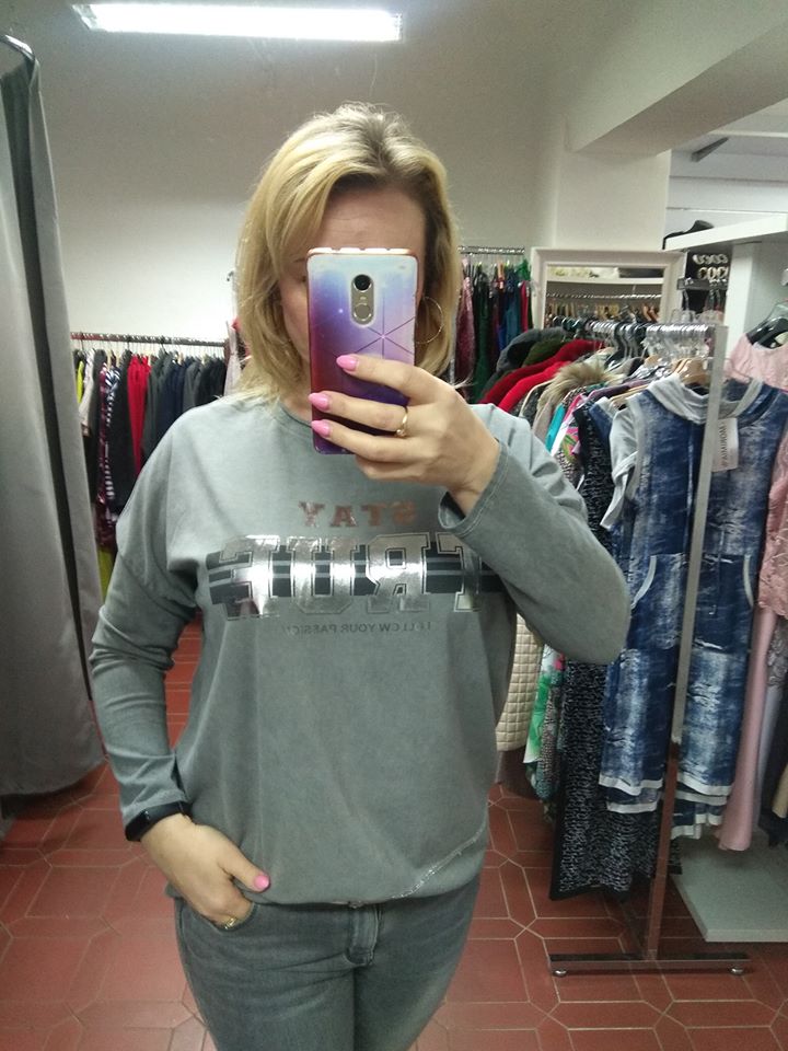 Dámské triko PLUS SIZE šedé