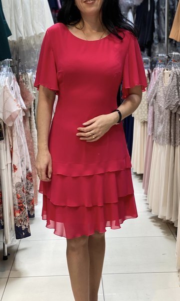 Elegantní šaty Lena malinové