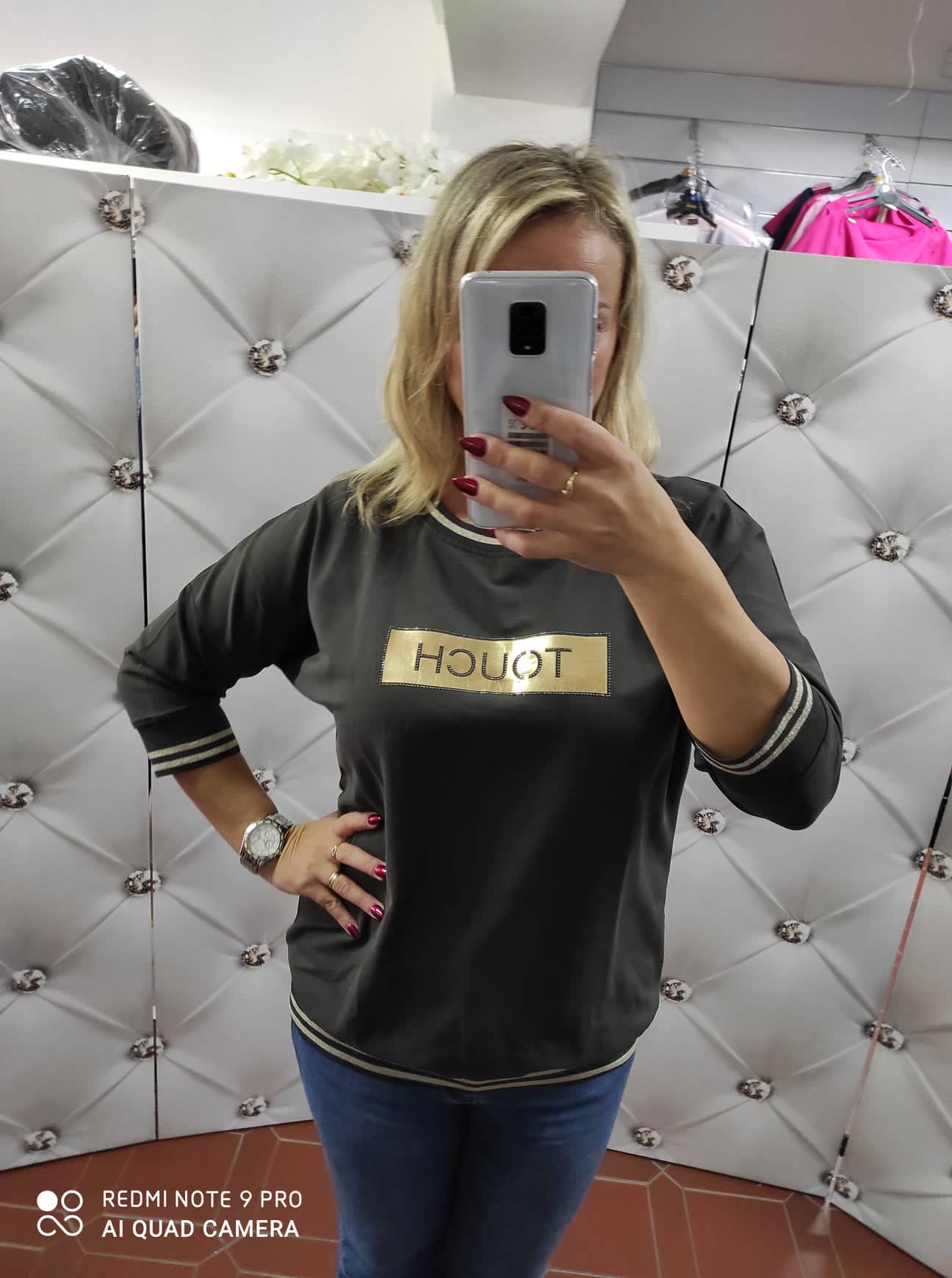 Dámské triko PLUS SIZE TOUCH khaki