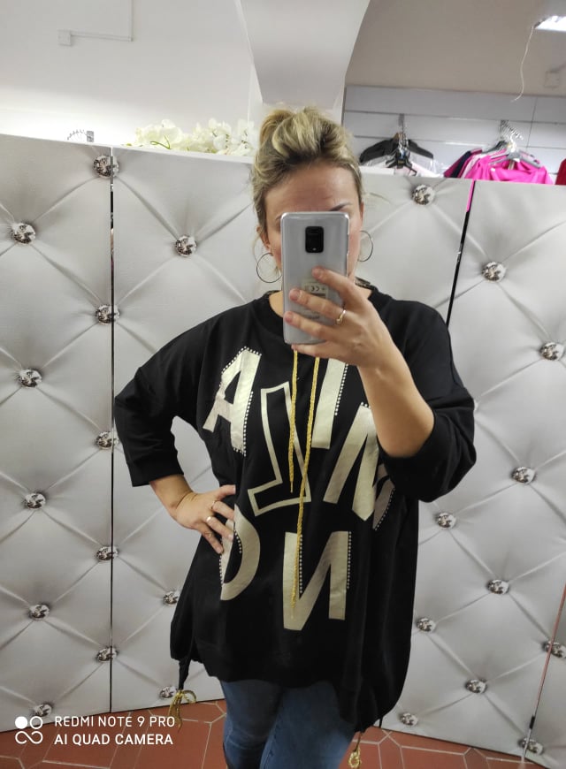Dámská tunika/triko Plus SIZE černá