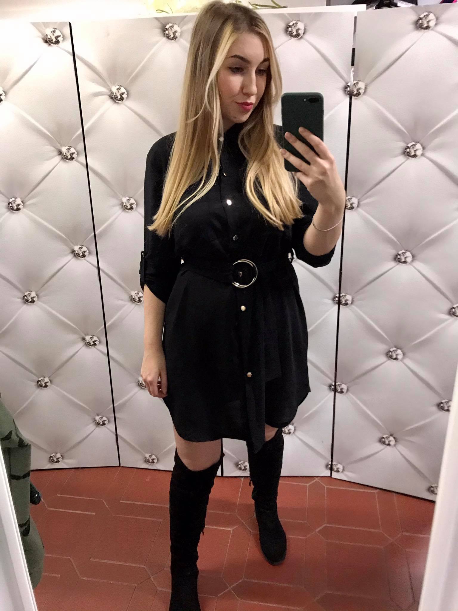 Dámské košilové šaty černé