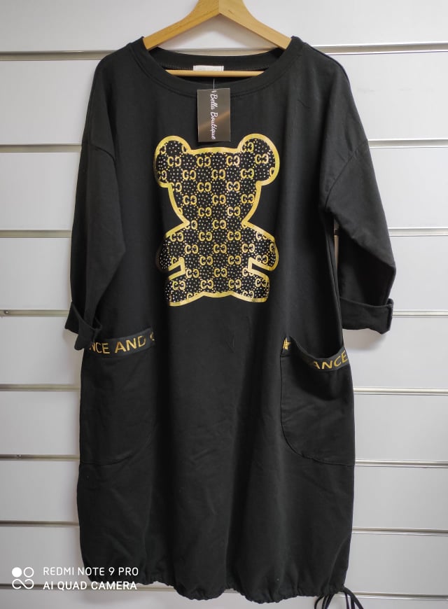 Dámská oversize tunika/šaty černá