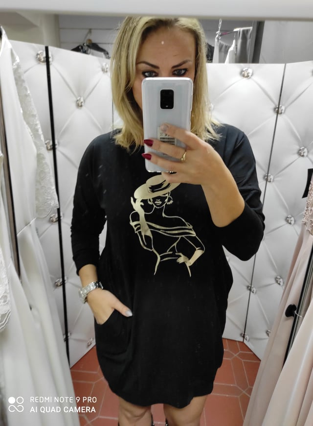 Dámské bavlněné šaty Lady černé