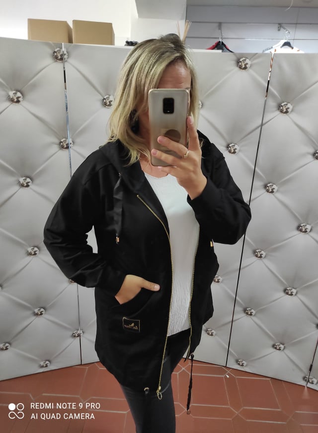 Dámská bavlněná OVERSIZE bunda černá