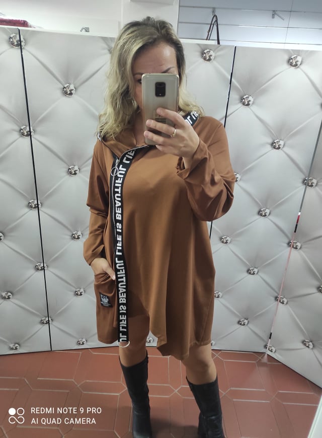Dámská bavlněná bunda hnědá