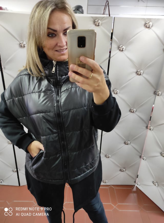 OVERSIZE lehká bunda černá