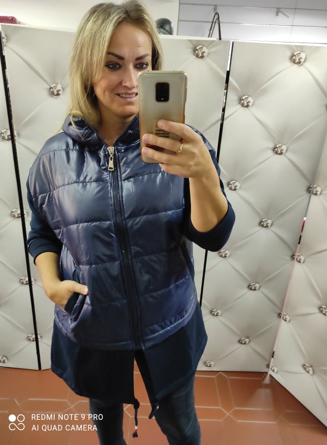 OVERSIZE lehká bunda tmavě modrá