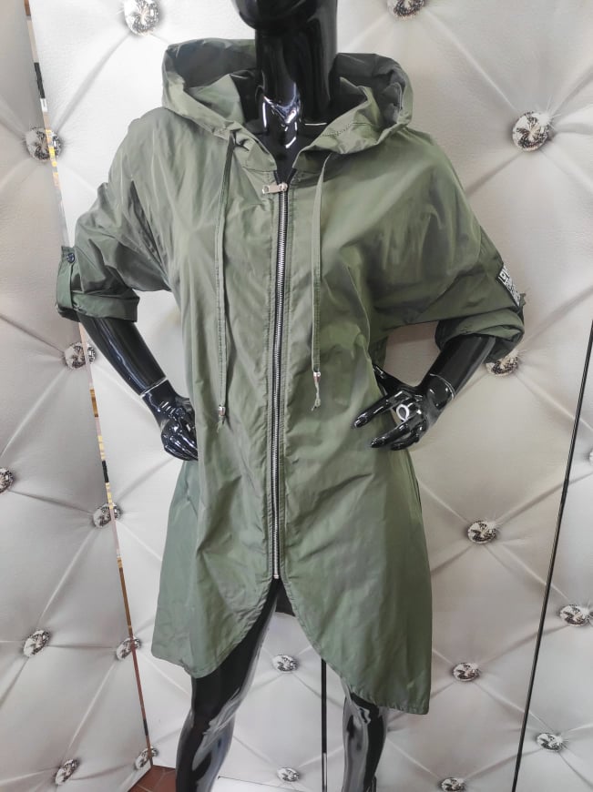 Dámská oversize šusťáková bunda khaki