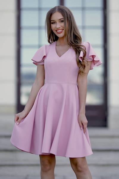 Dámské šaty CHLOE pudrové