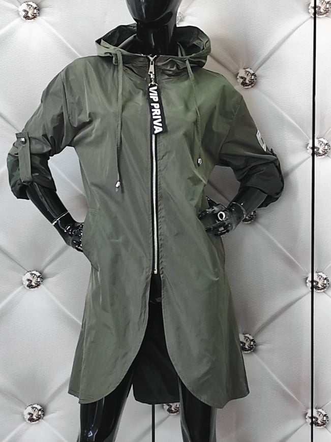 Dámská oversize větrovka khaki