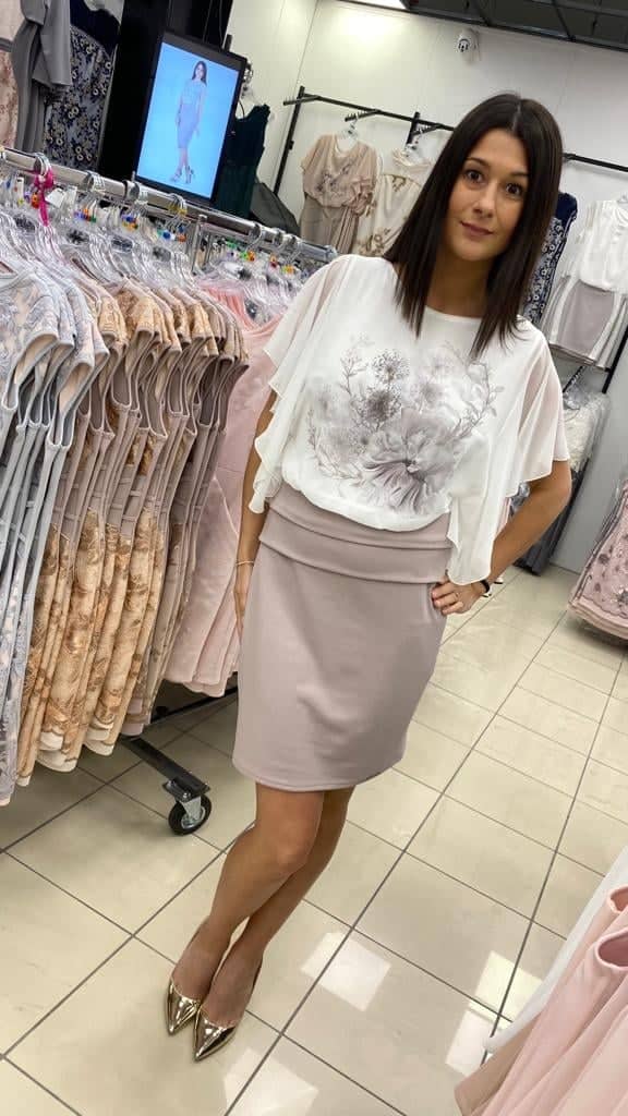 Elegantní šaty SHARON béžové