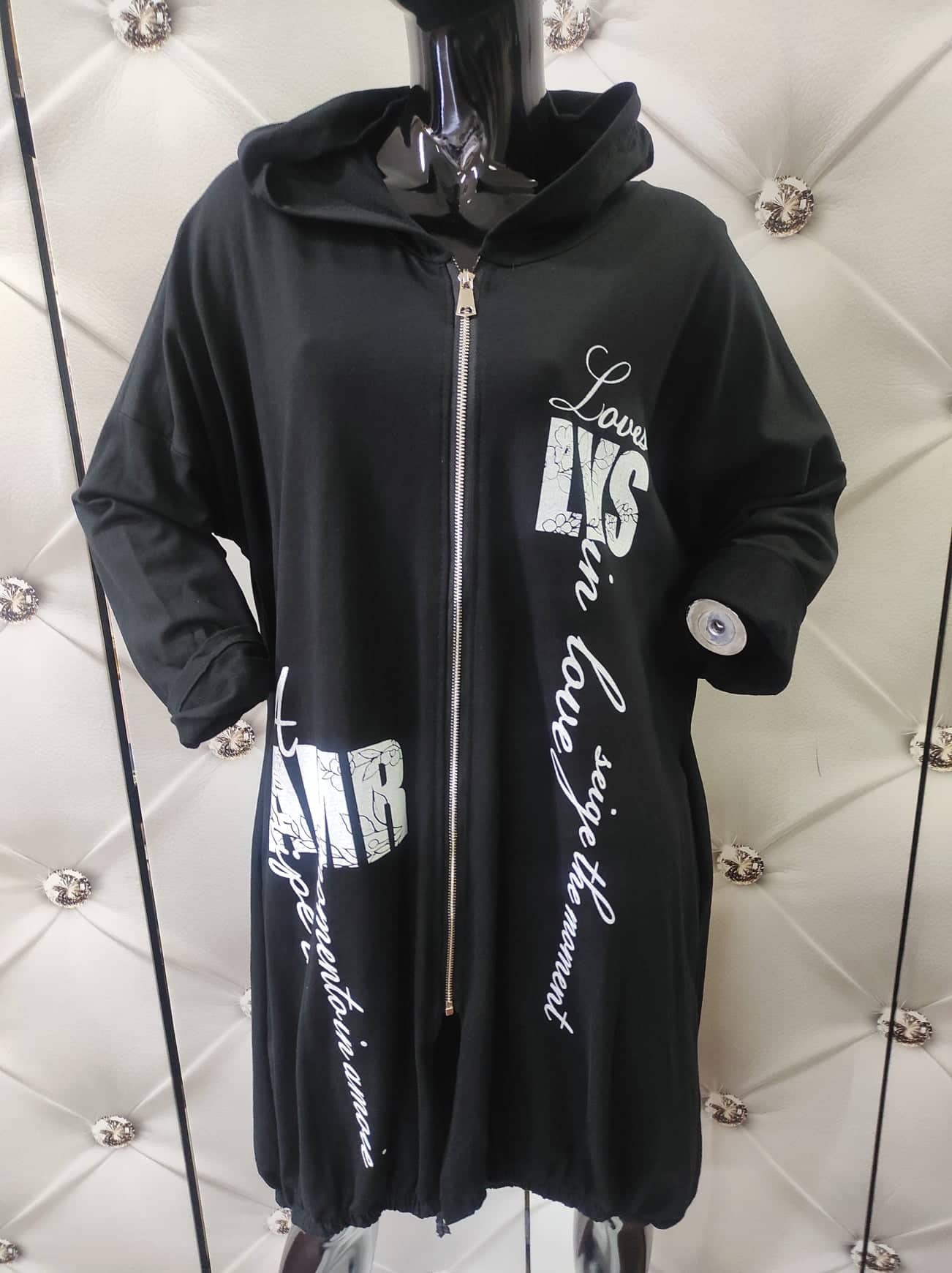 Dámská bavlněná oversize černá