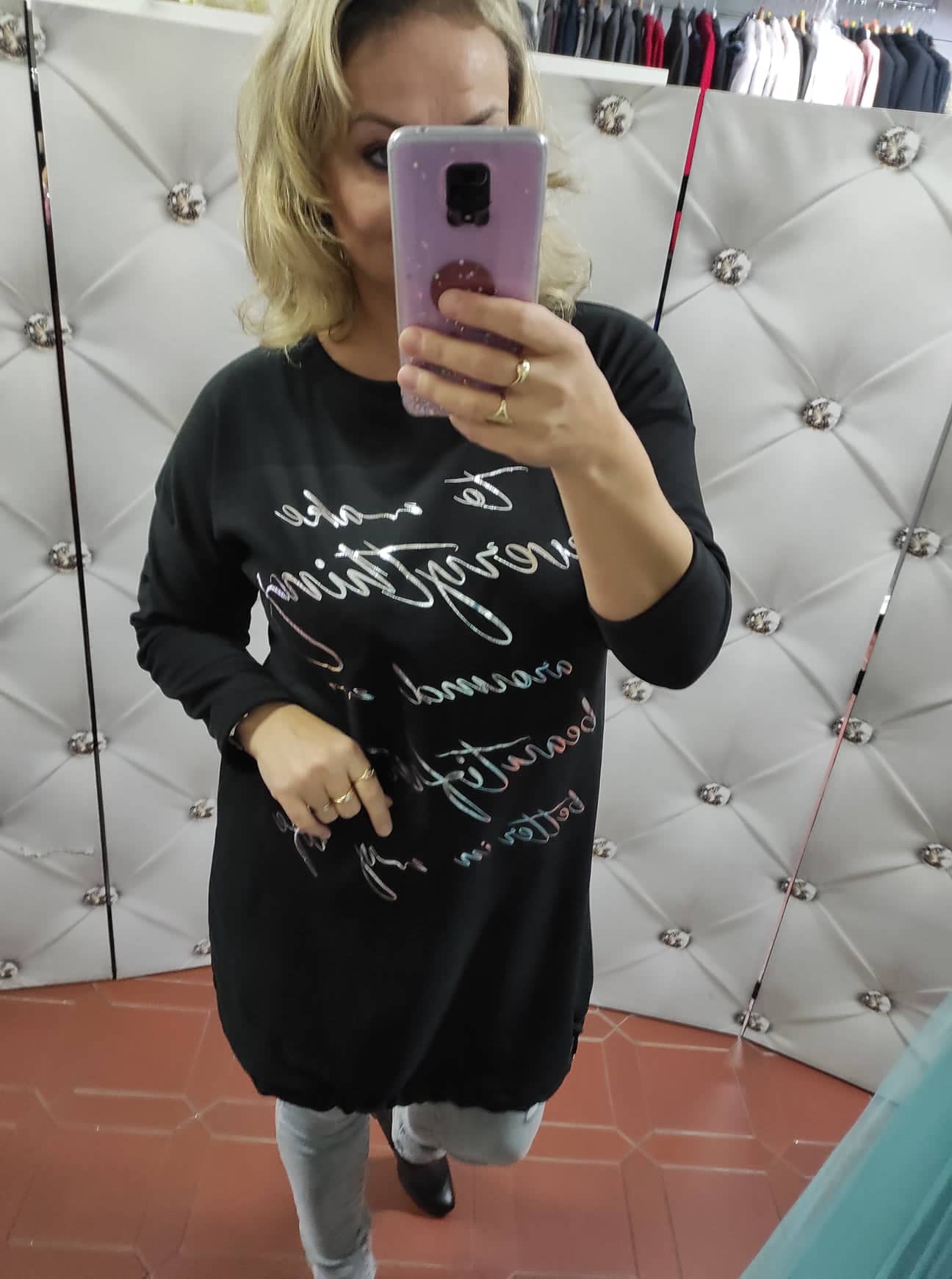 Dámská hřejivá tunika/šaty černá