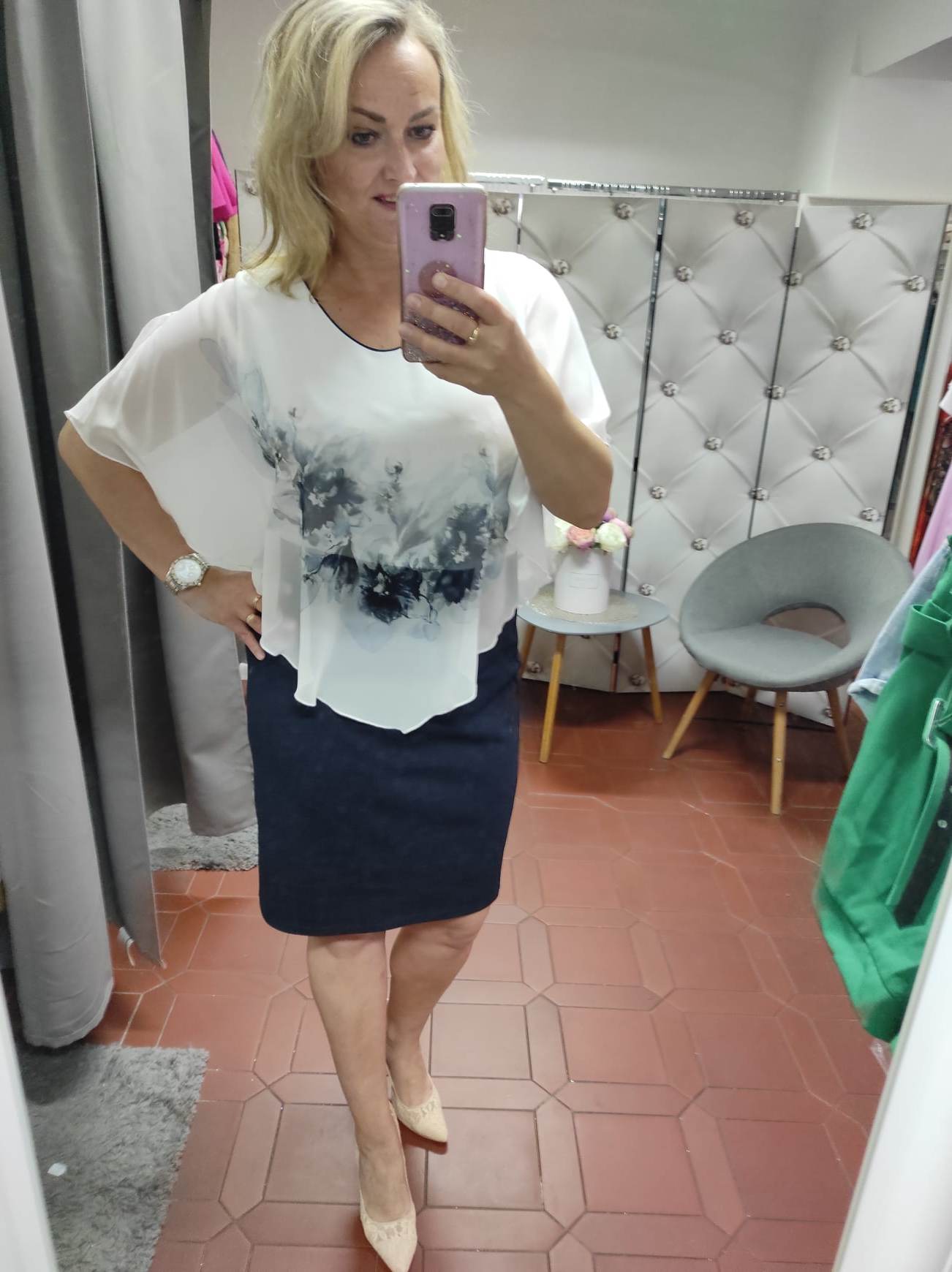 Dámské šaty CLIO modrobílé