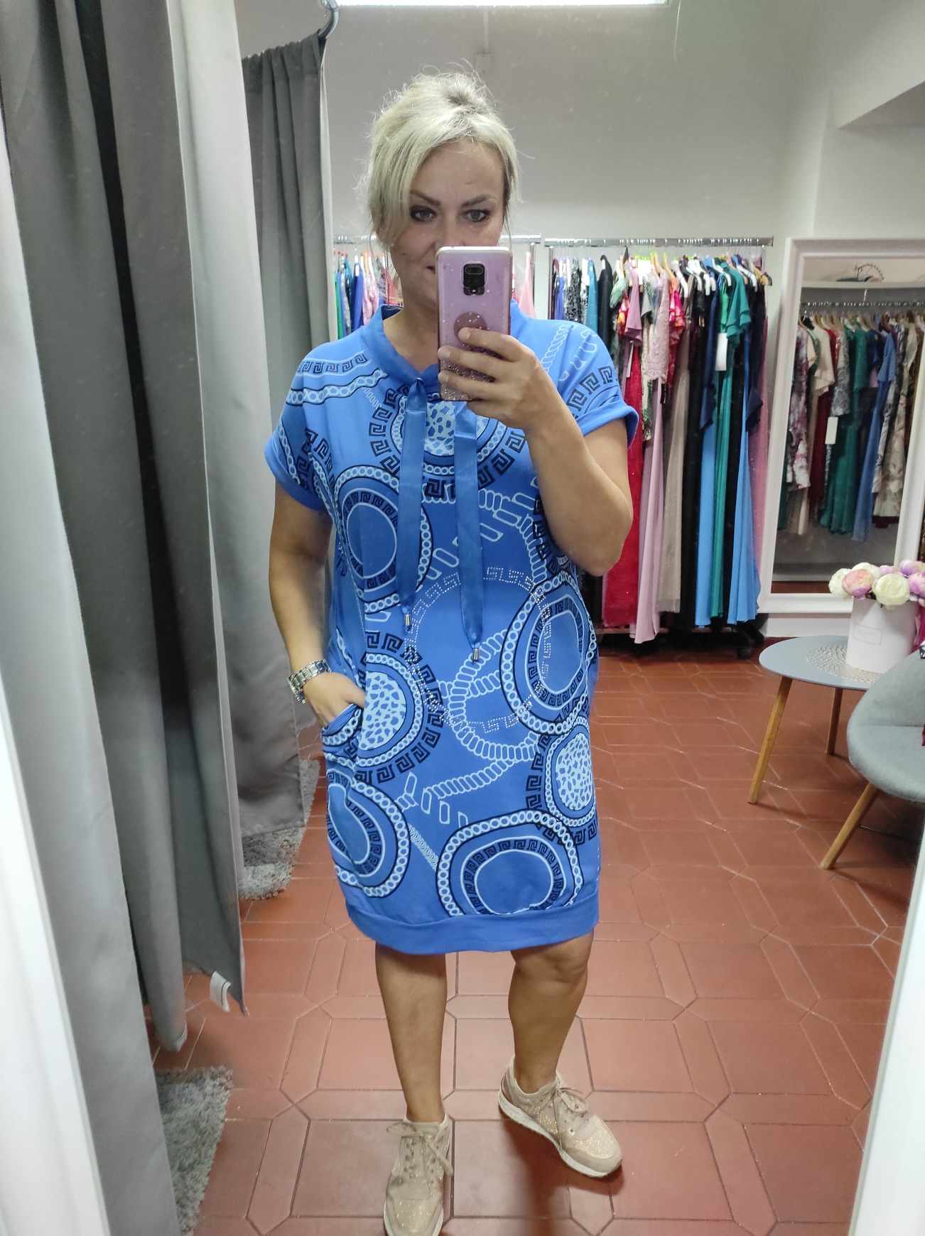 Dámské bavlněné šaty LINA modré