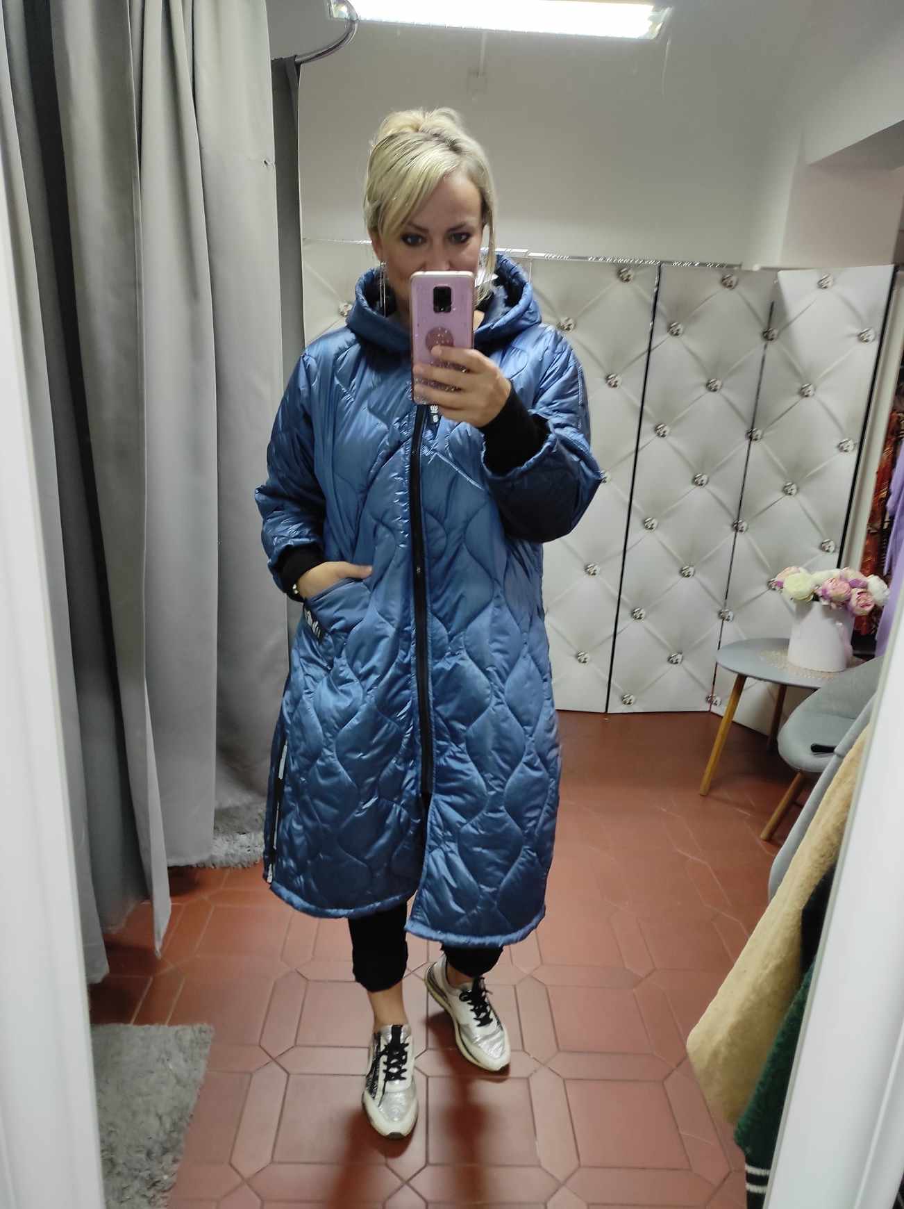 Dámská PLUS SIZE bunda modrá