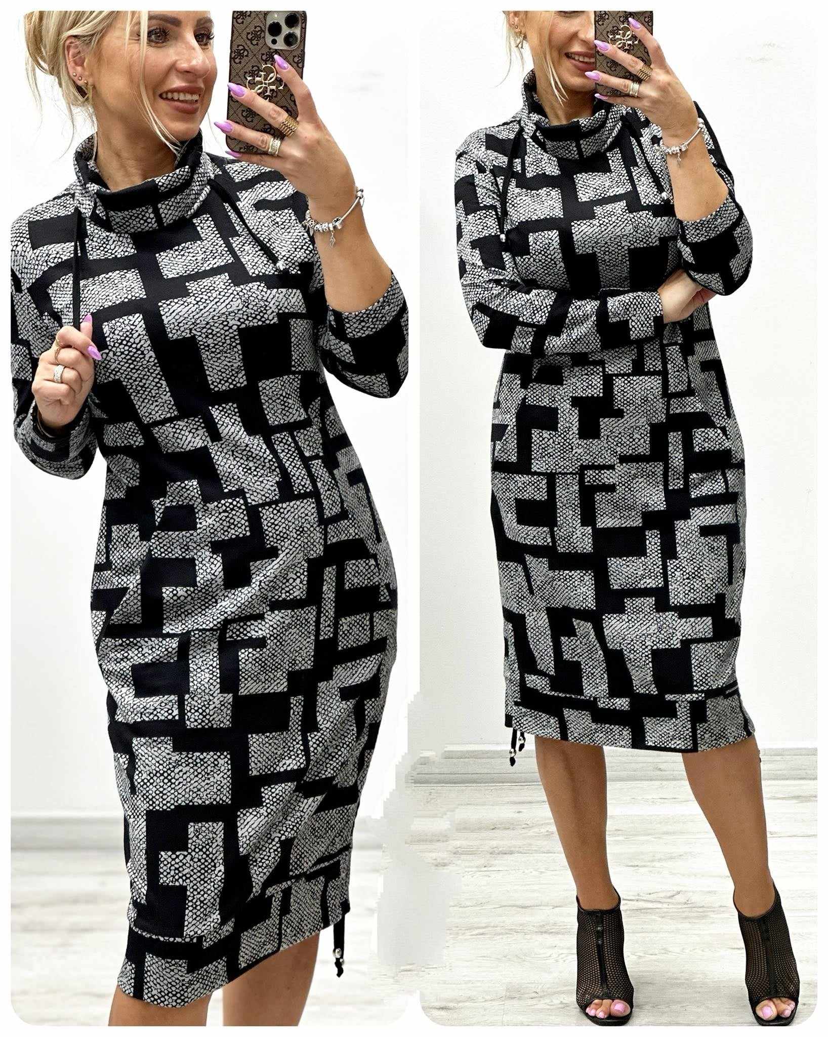 Dámské sportovně elegantní šaty MATYLDA vzor 2 se stojáčkem