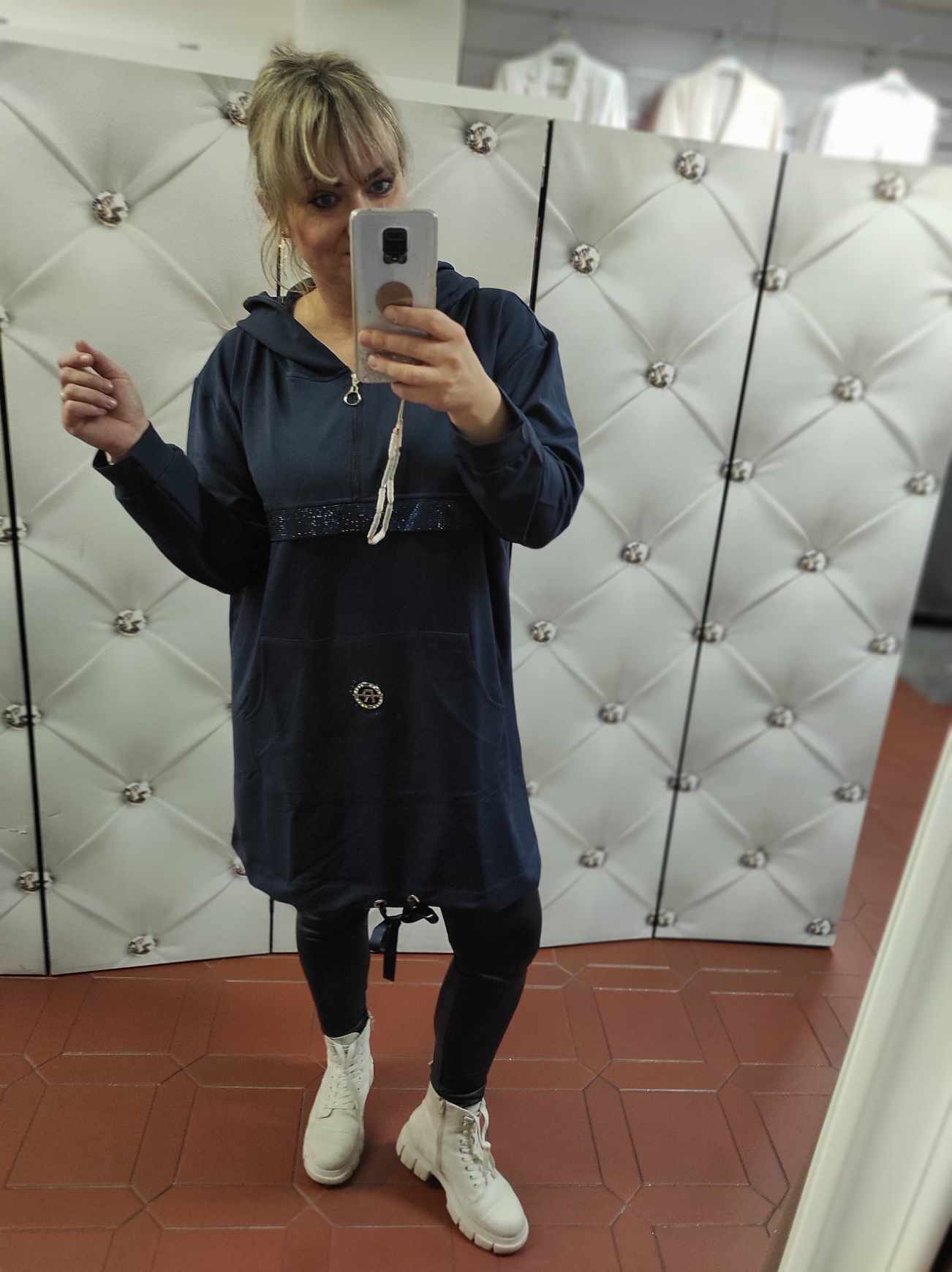 Oversize tunika tmavě modrá