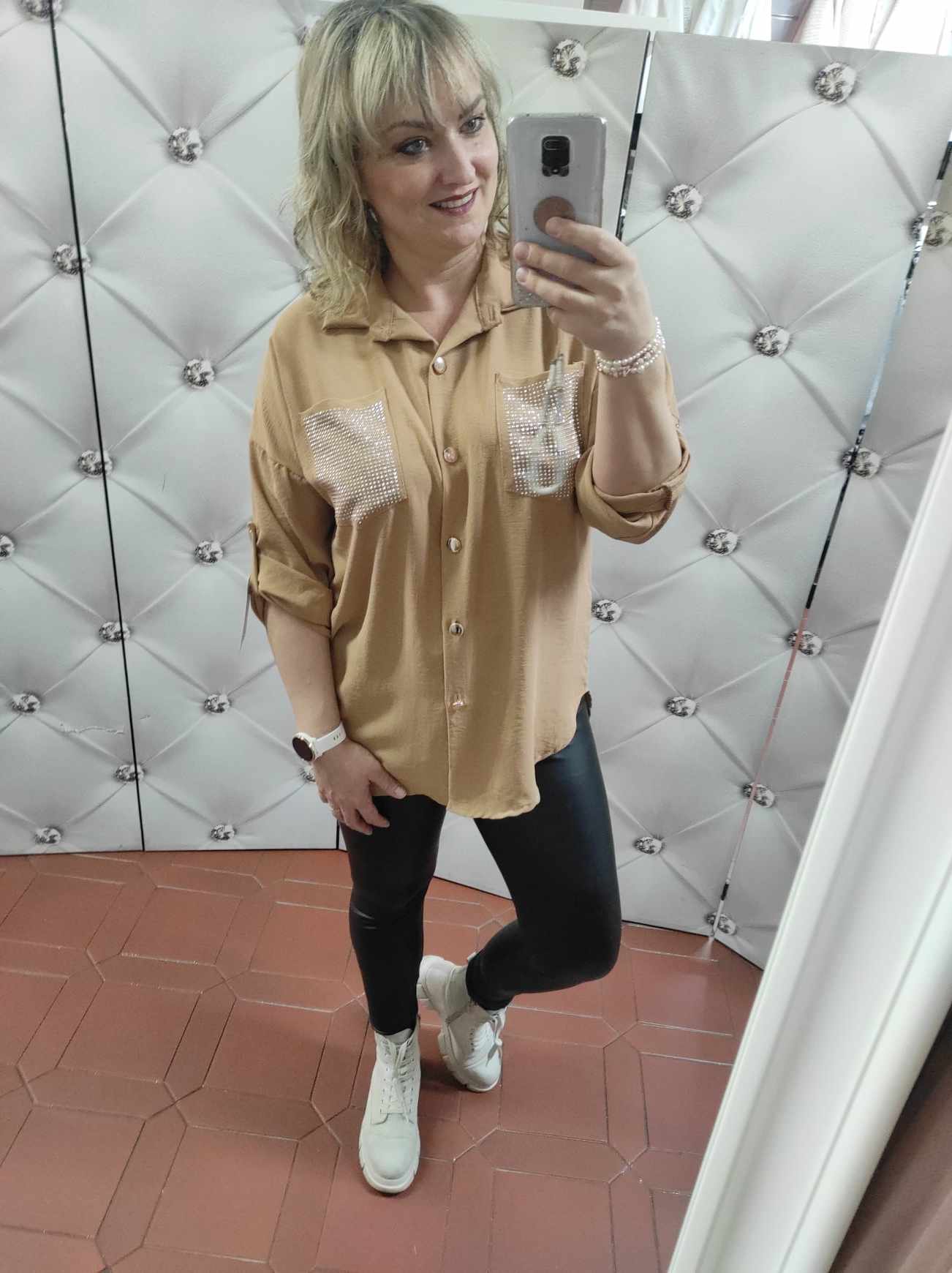 Dámská lehká košile camel