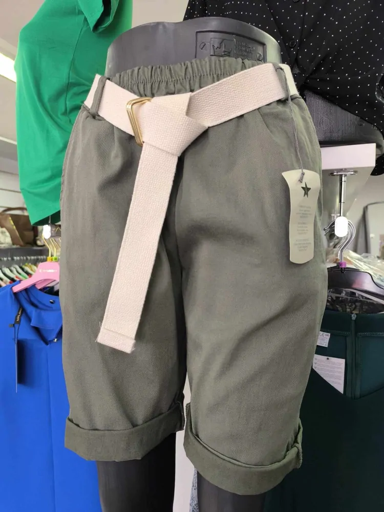 Bavlněné kraťasy khaki