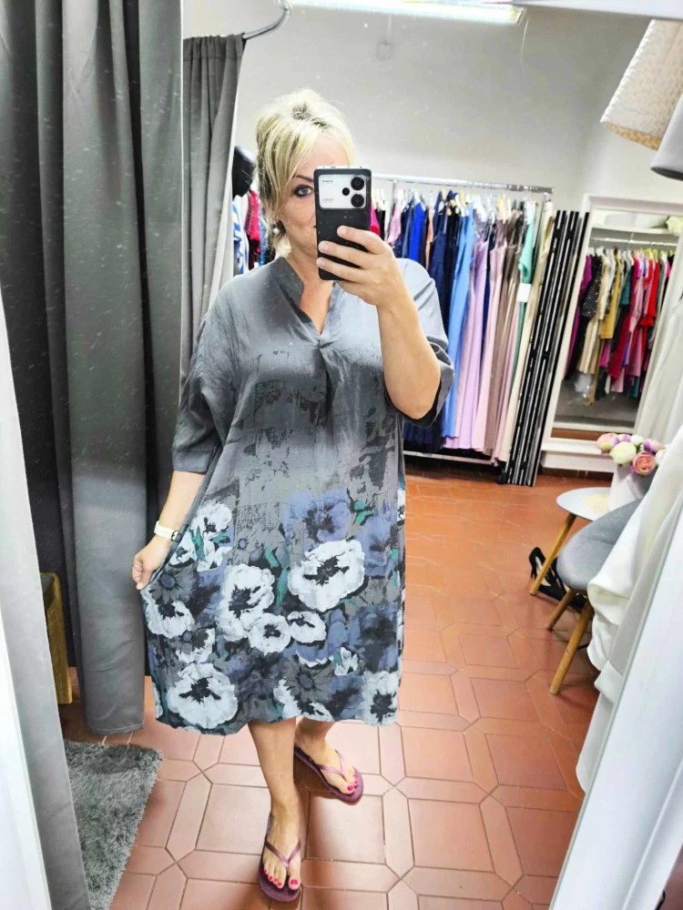 Dámské košilové PLUS SIZE šaty barevné