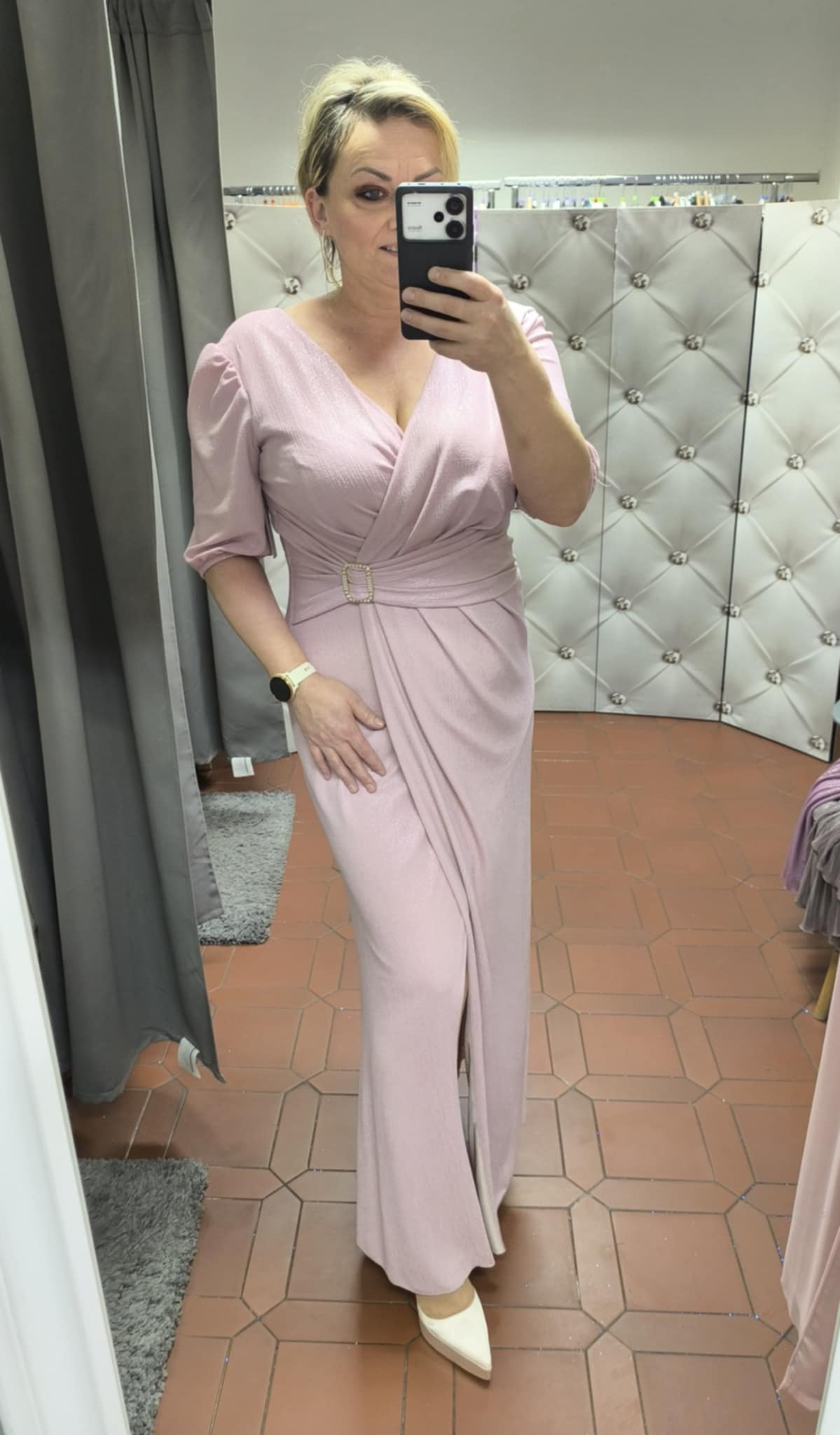 Luxusní dlouhé šaty ROMA růžové