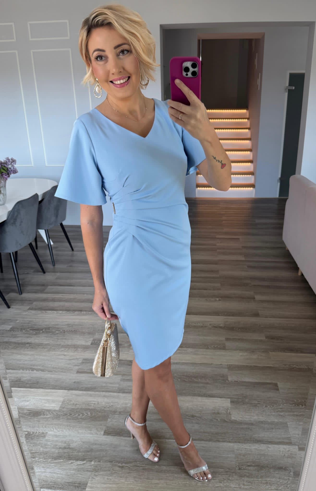 Elegantní dámské šaty BORA nebesky modré