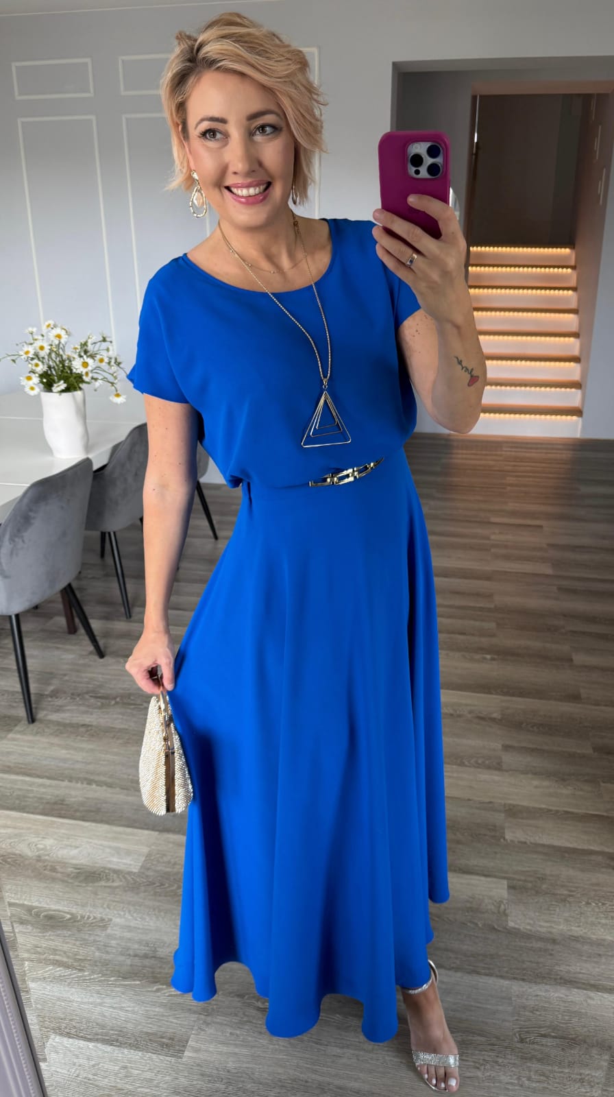 Dlouhé šaty DEBORA modré