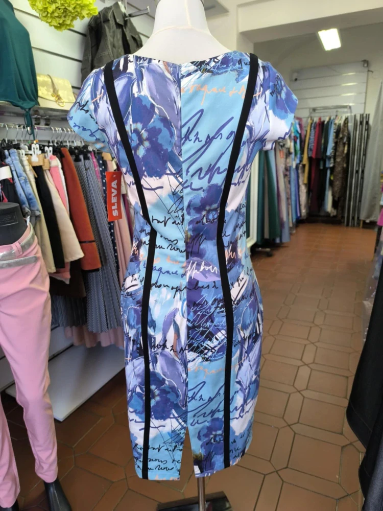 Dámské šaty Axello s nápisy modré