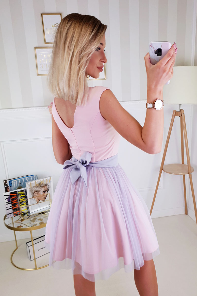 Tylové šaty Amber růžové