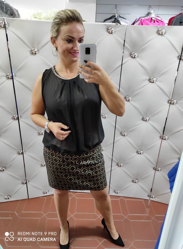 Dámské elegantní šaty ELVIRA černozlaté