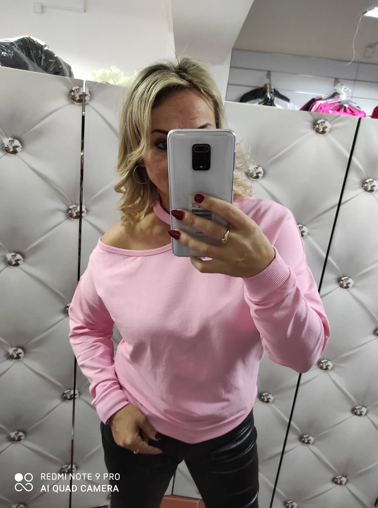 Dámské stylové oversize triko růžové