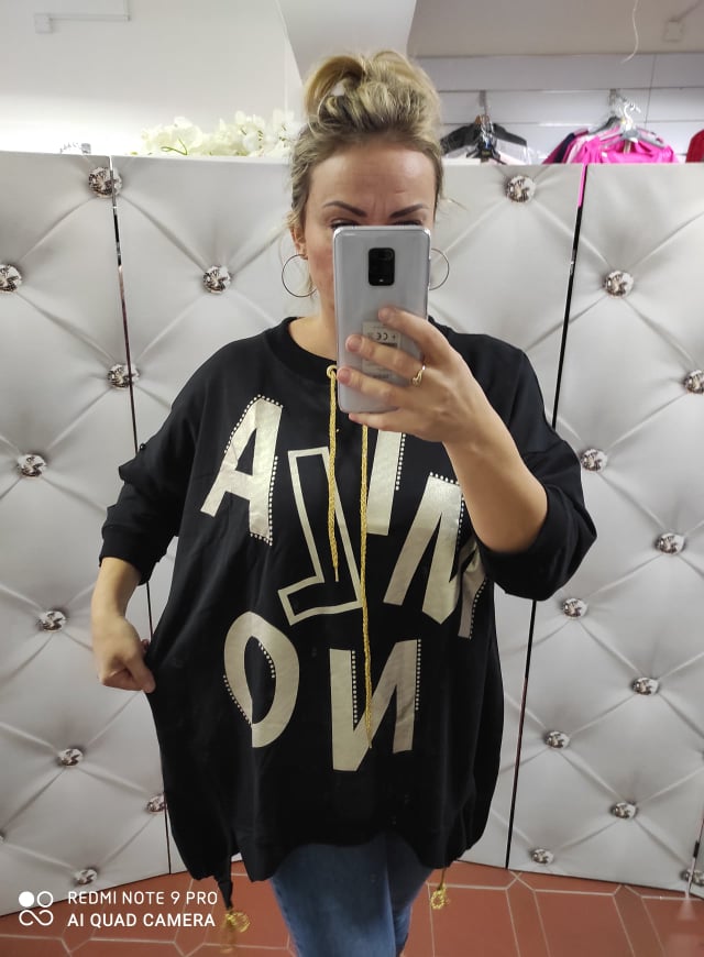 Dámská tunika/triko Plus SIZE černá