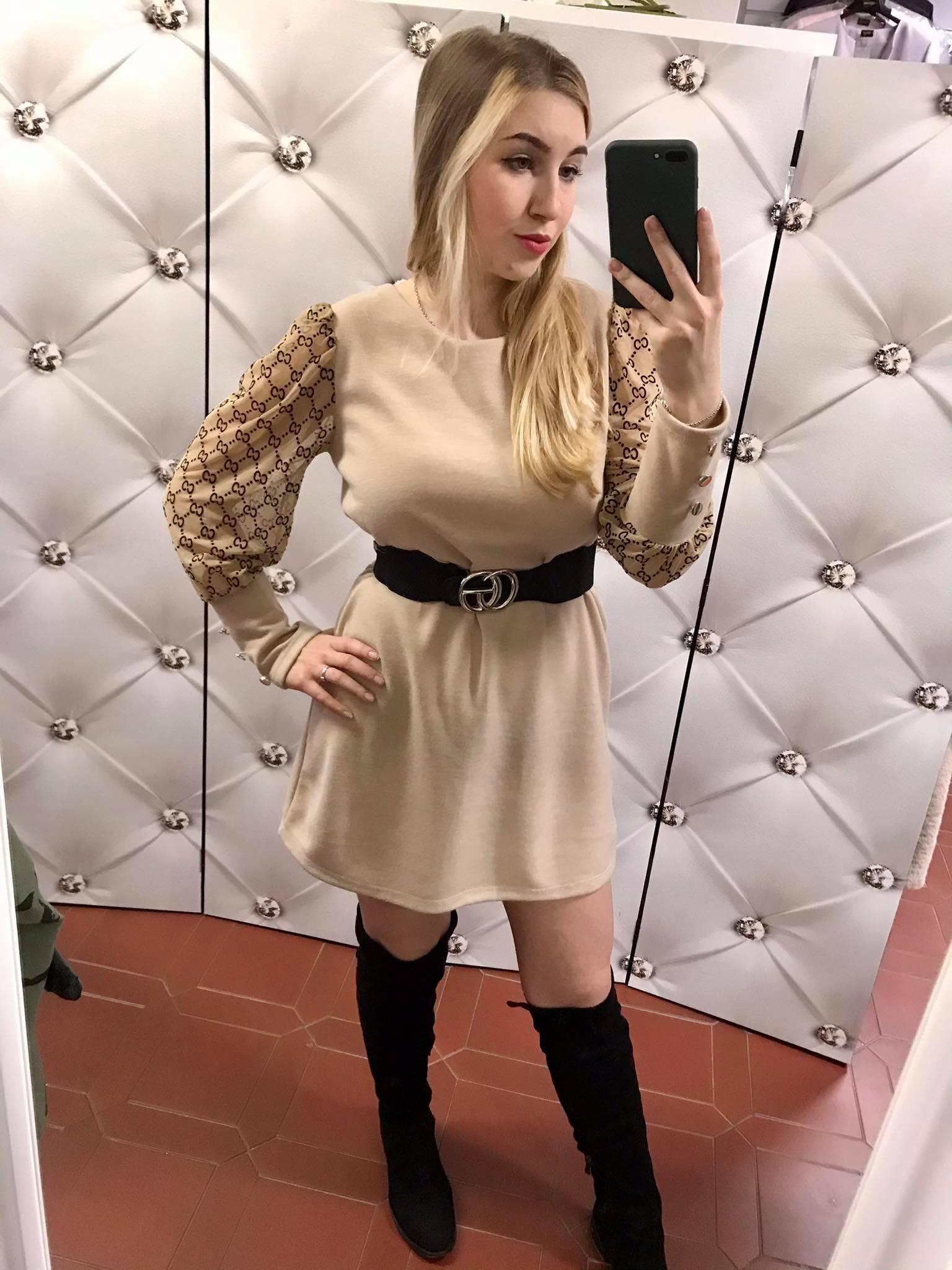 Dámské šaty béžové