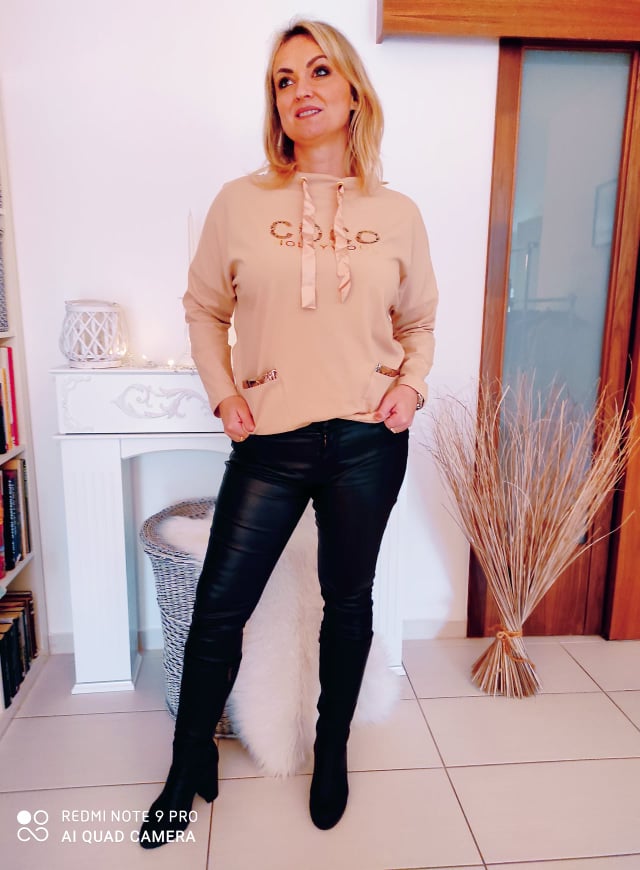 Dámské oversize triko béžové