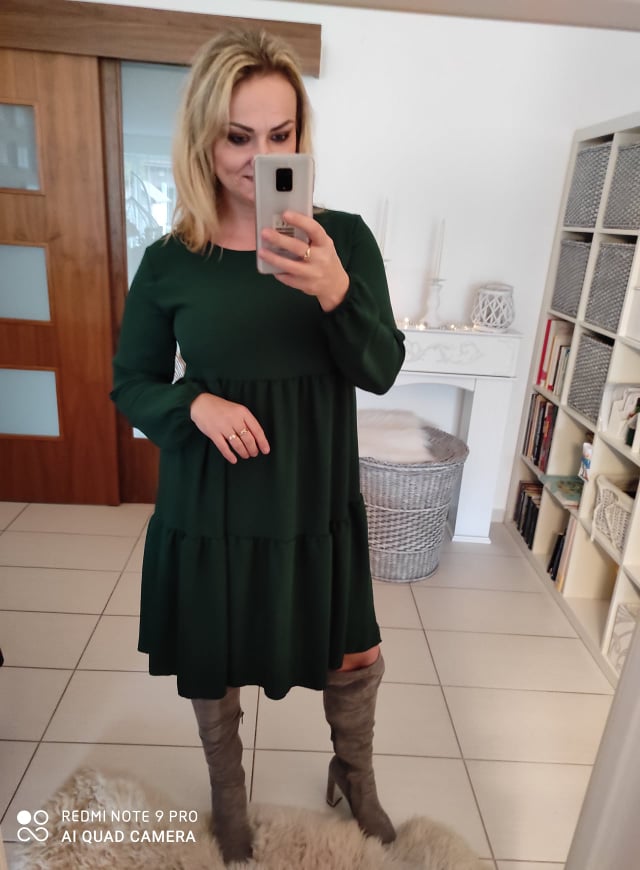 Dámské oversize šaty zelené