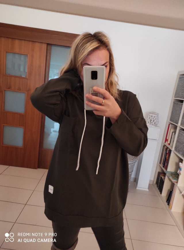 Dámská PLUS SIZE mikina khaki
