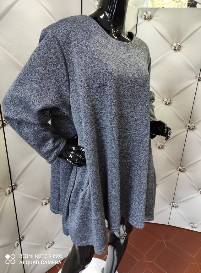 Dámská PLUS SIZE tunika šedá