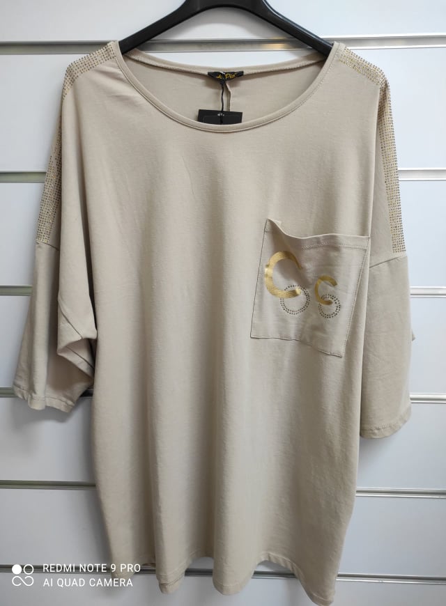Dámské PLUS SIZE triko camel