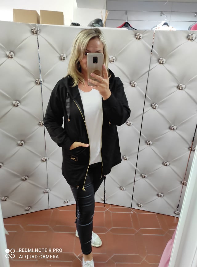 Dámská bavlněná OVERSIZE bunda černá