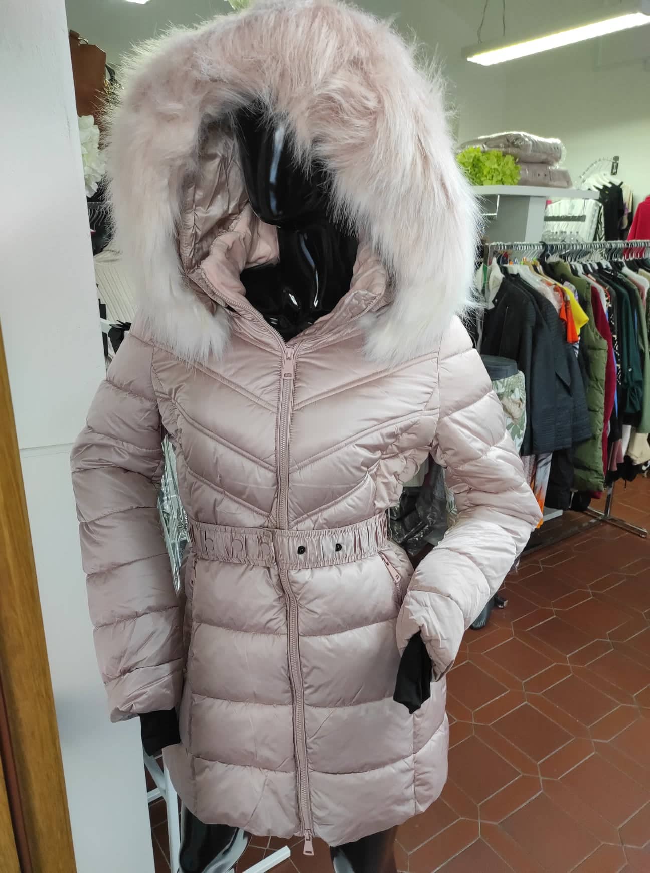 Dámská zimní bunda růžová