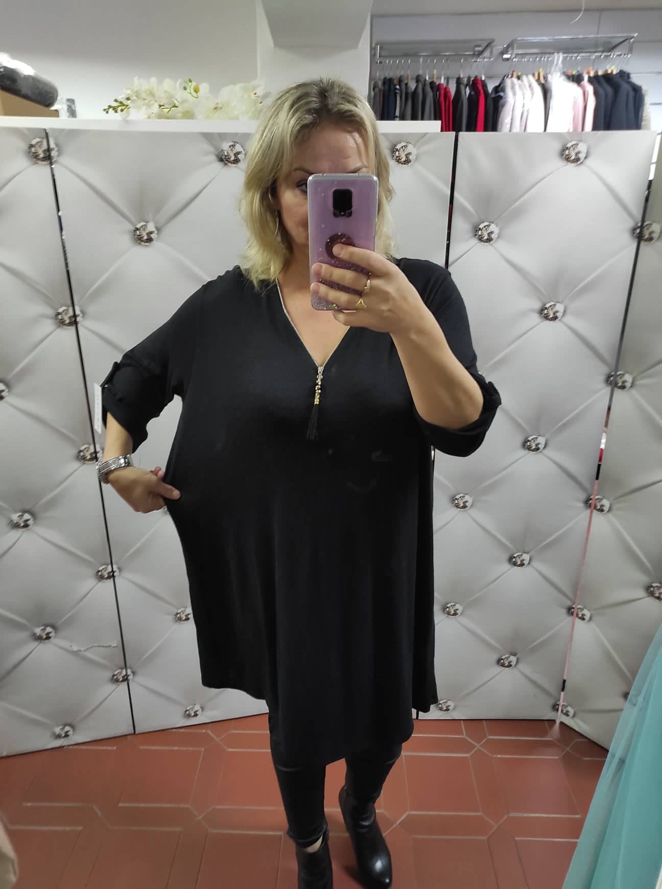 Dámská PLUS SIZE tunika černá