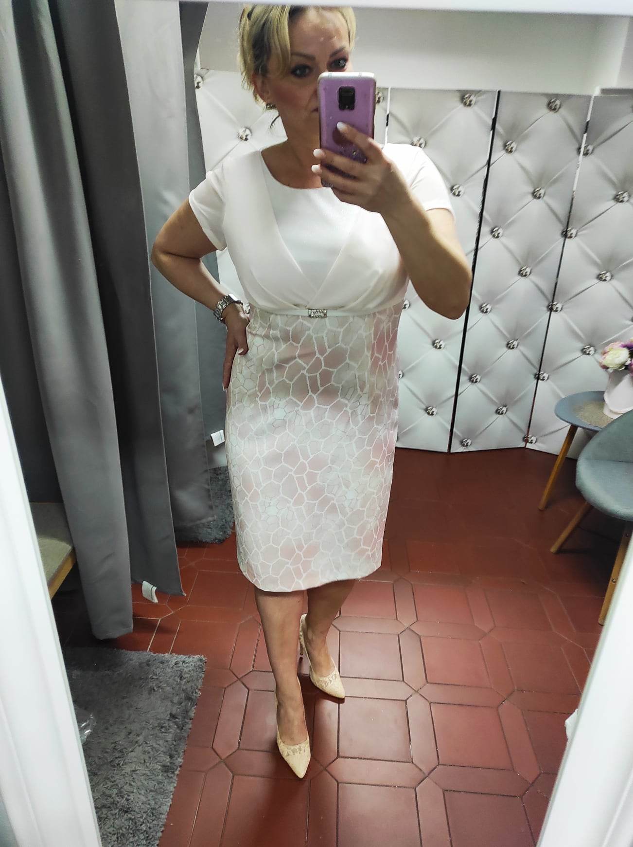 Elegantní dámské šaty CELESTA jemný odstín růžové