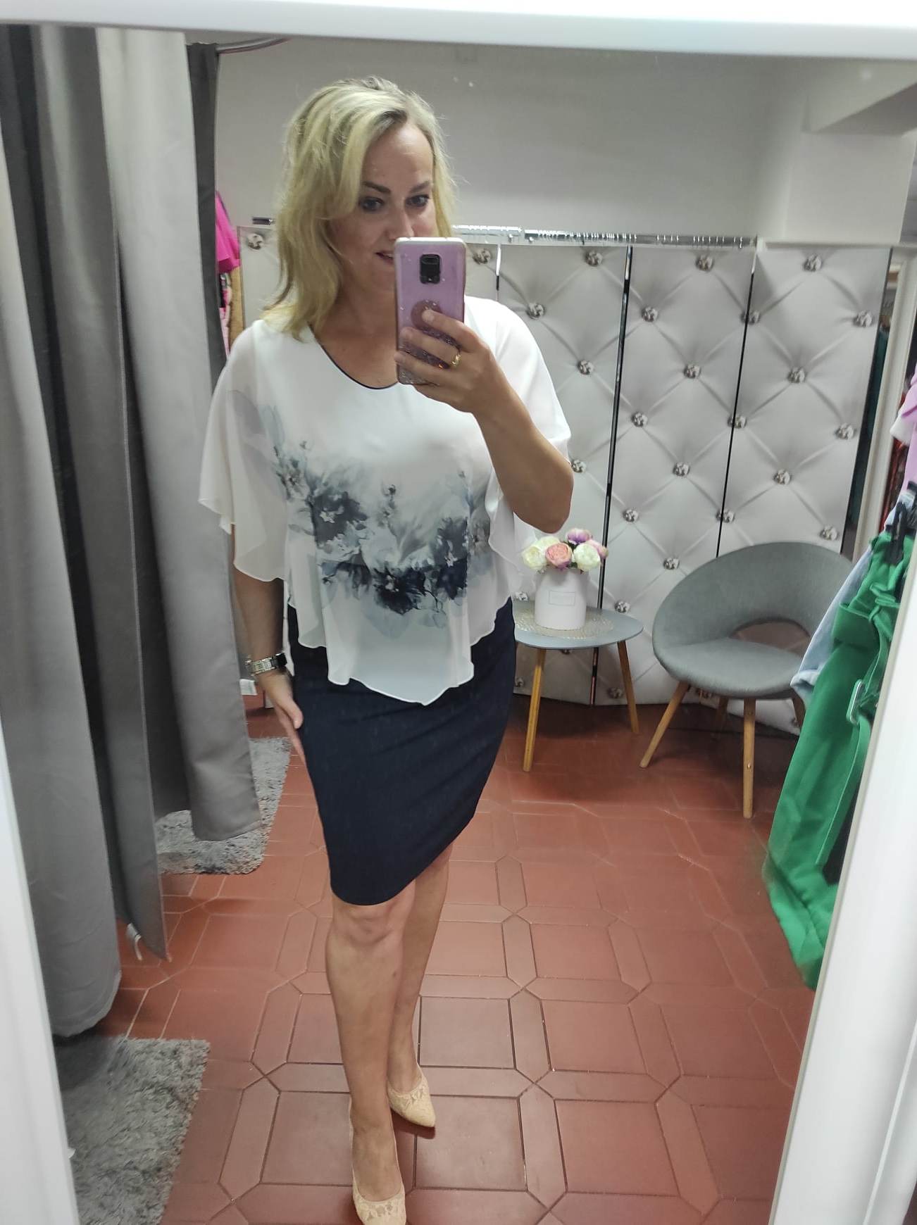 Dámské šaty CLIO modrobílé
