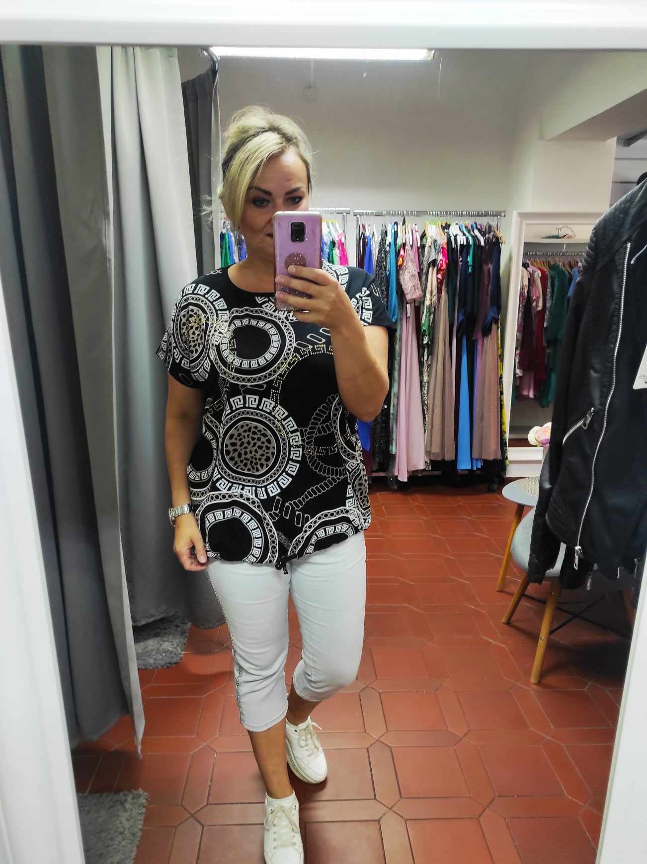 Bavlněné PLUS SIZE triko černé